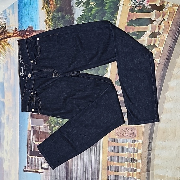 7 For All Mankind Skinny‎ Cropped Gwenevere Size 24 - Picture 1 of 6